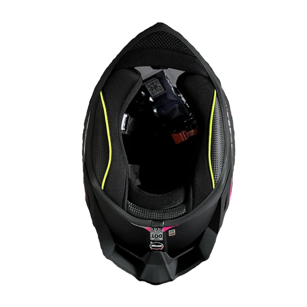 Casco EDGE Integral Shanghai Rush Negro/Rosado DOT-ECE