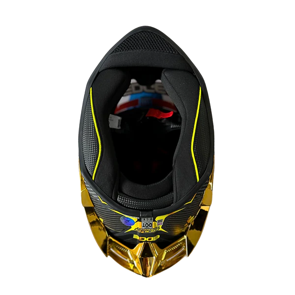 Casco EDGE Integral Shanghai Goldex Dorado Certificación DOT I ECE