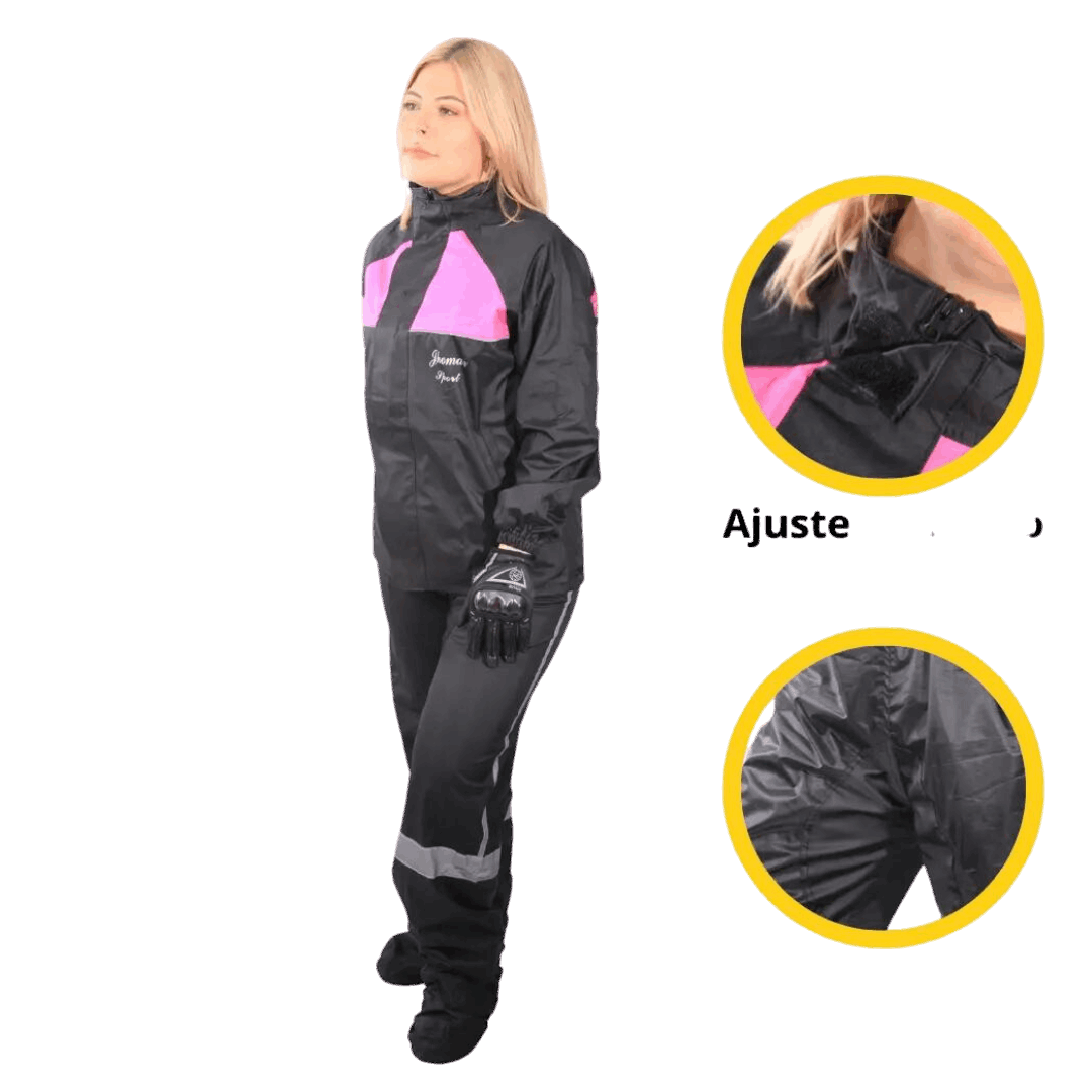 Conjunto Impermeable Tipo Sudadera Jhomar Rosado - BSA MOTOS