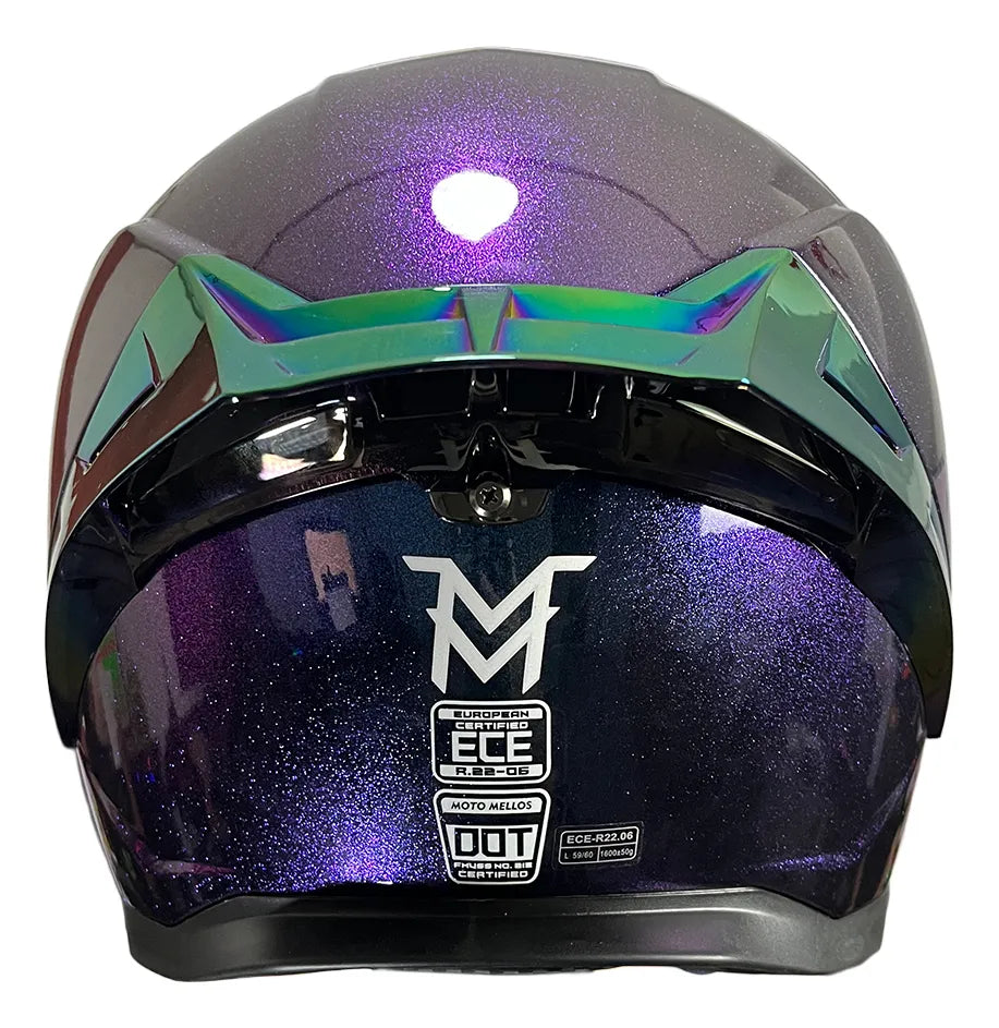 Casco Integral Moto Mellos Tornasol Mm 909 Sp Mate Urbano