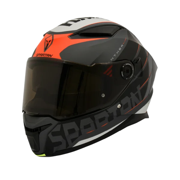 CASCO SPARTAN Panther Flight Negro Rojo