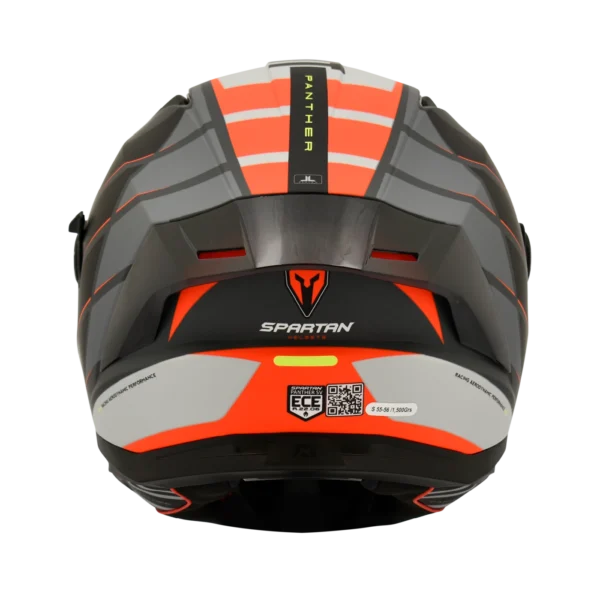 CASCO SPARTAN Panther Flight Negro Rojo