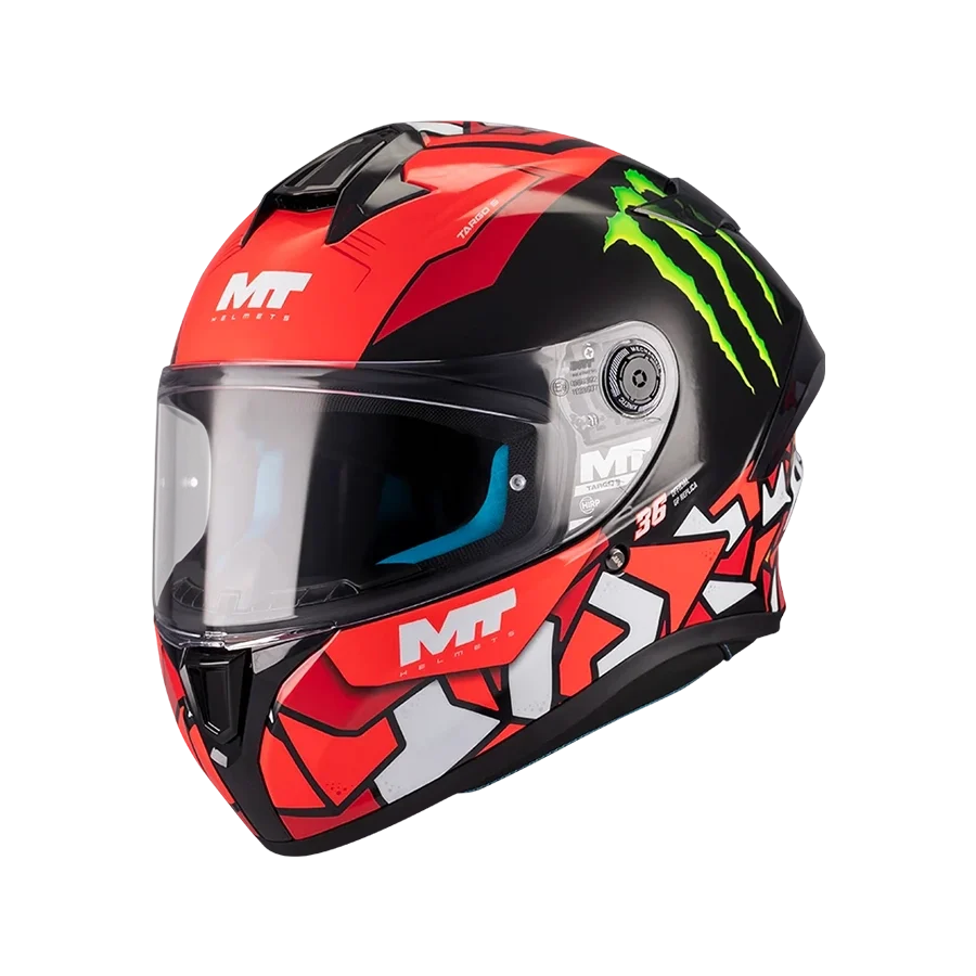 CASCO MT TARGO ROJO CON NEGRO PIQUERAS