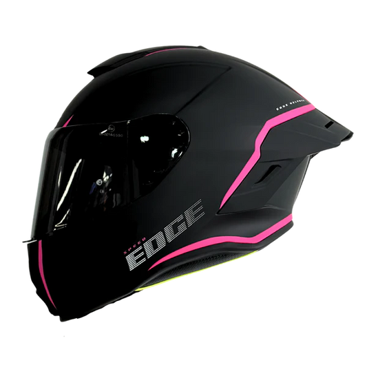 Casco EDGE Integral Shanghai Rush Negro/Rosado DOT-ECE