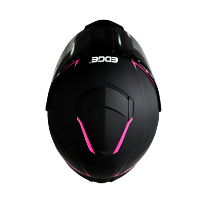 Casco EDGE Integral Shanghai Rush Negro/Rosado DOT-ECE