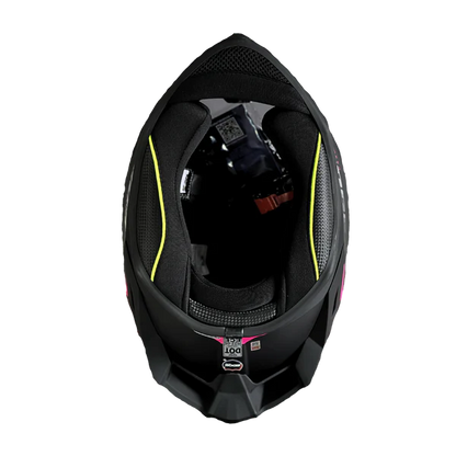 Casco EDGE Integral Shanghai Rush Negro/Rosado DOT-ECE