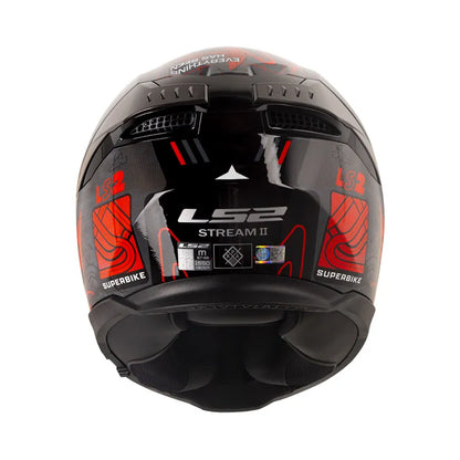 CASCO LS2 FF-808 GRIS STREAM 2 Rojo