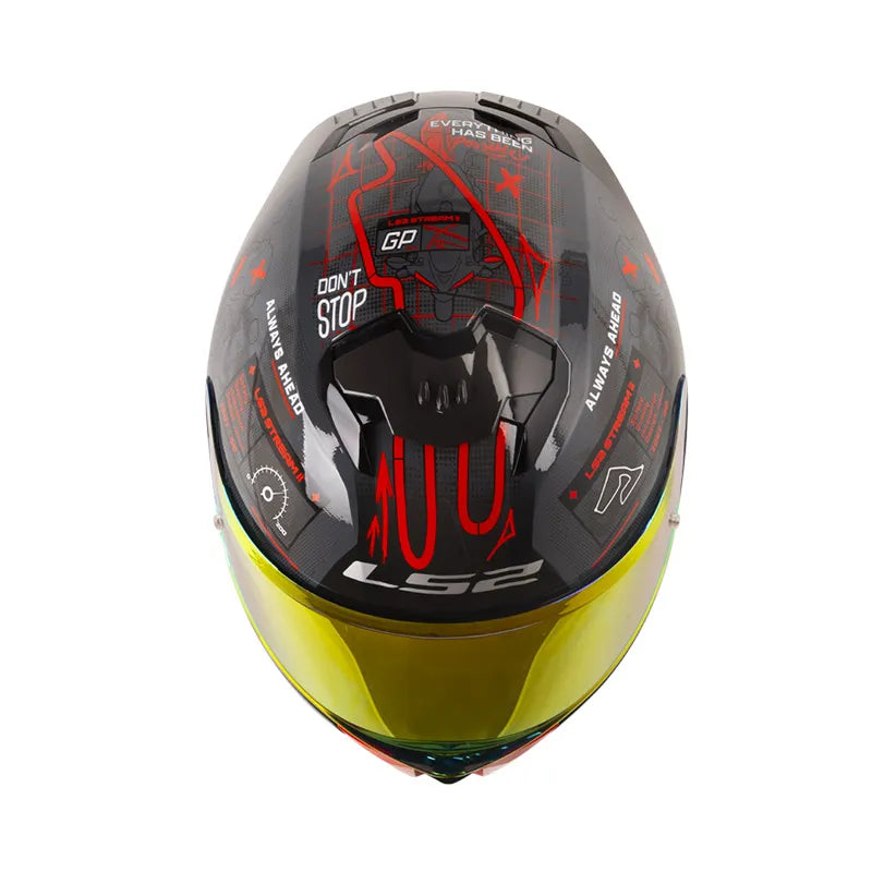 CASCO LS2 FF-808 GRIS STREAM 2 Rojo