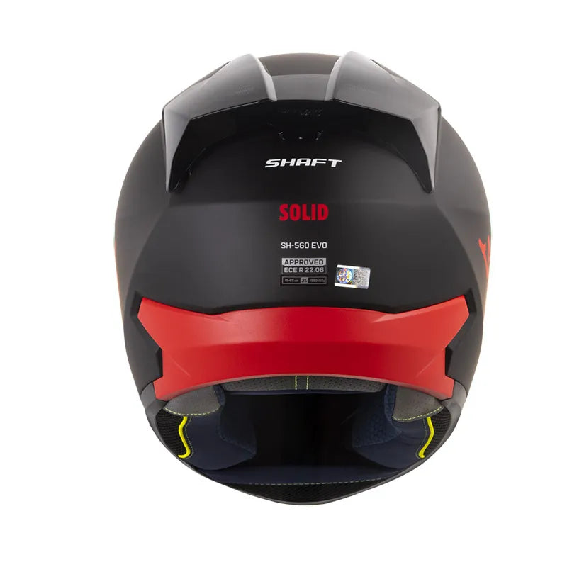 CASCO SHAFT SH-560 EVO SOLID Negro-Rojo