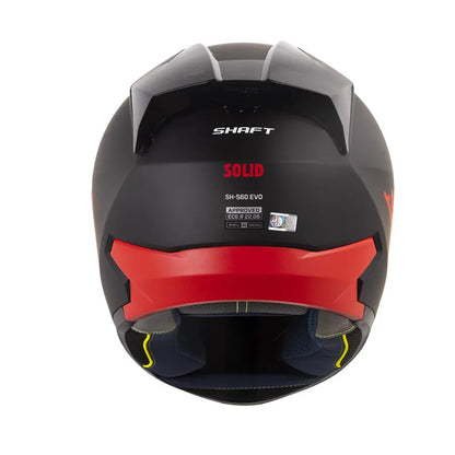 CASCO SHAFT SH-560 EVO SOLID Negro-Rojo
