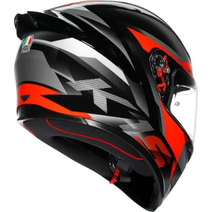 CASCO INTEGRAL AGV K1 S FASTLAP NEGRO GRIS ROJO