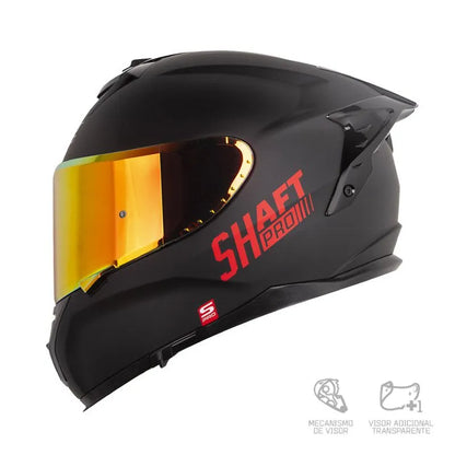 Casco SHAFT PRO SHPRO 610 DV EVO Solid Negro-Rojo