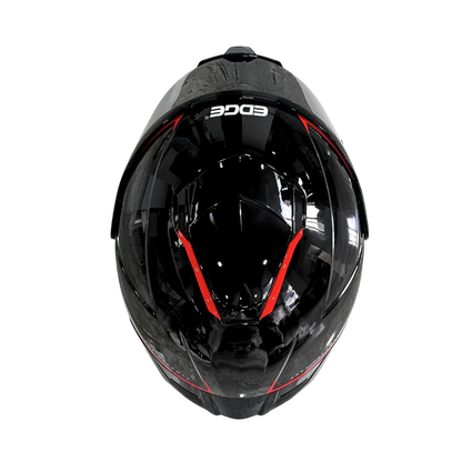 Casco EDGE Integral Shanghai Rush Negro / Rojo DOT | ECE