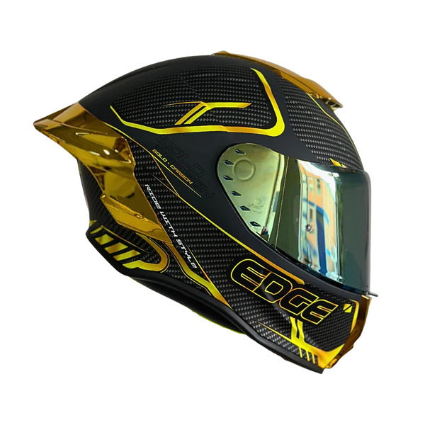Casco EDGE Integral Shanghai Goldex Dorado Certificación DOT I ECE