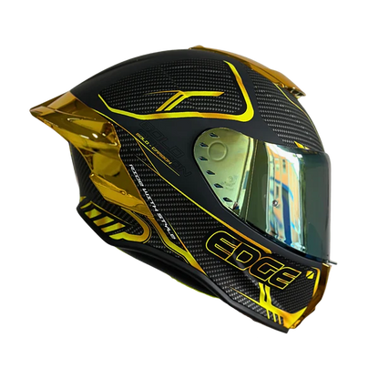 Casco EDGE Integral Shanghai Goldex Dorado Certificación DOT I ECE