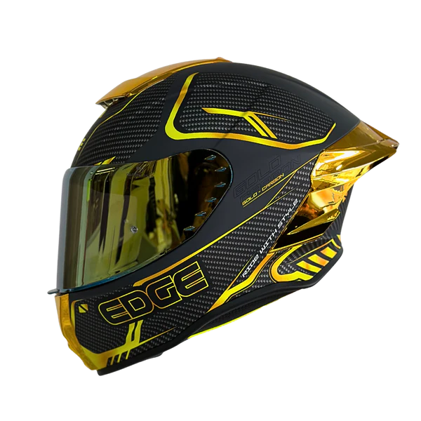 Casco EDGE Integral Shanghai Goldex Dorado Certificación DOT I ECE