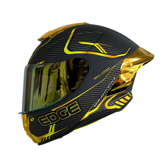 Casco EDGE Integral Shanghai Goldex Dorado Certificación DOT I ECE