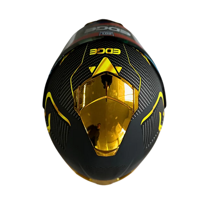 Casco EDGE Integral Shanghai Goldex Dorado Certificación DOT I ECE