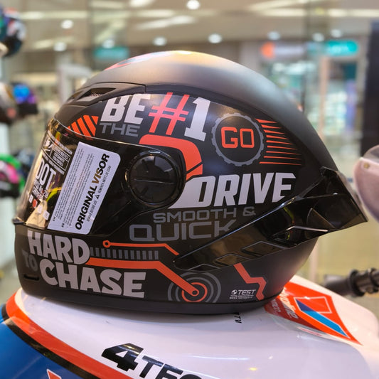 CASCO ICH 501 RIDA BYTE NEGRO-ROJO