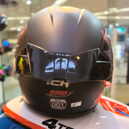 CASCO ICH 501 RIDA BYTE NEGRO-ROJO
