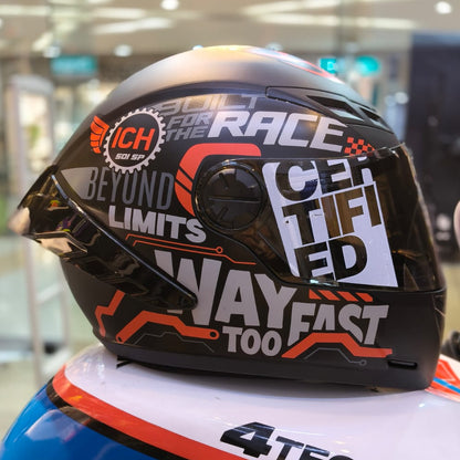 CASCO ICH 501 RIDA BYTE NEGRO-ROJO