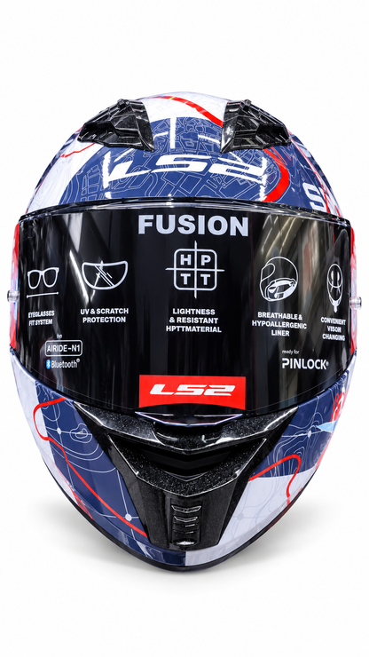 Casco Integral Marca LS2 FF806 Fusion Azul