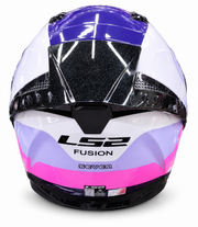 Casco Integral Marca LS2 FF806 Fusion Rosado con lila