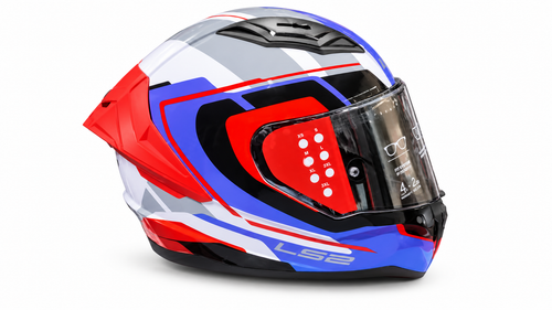 Casco Integral Marca Ls2 VIGO Ff 810 Rojo con Azul