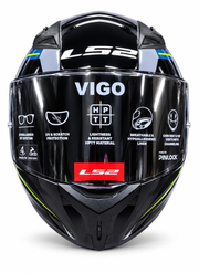 Casco Integral Marca Ls2 VIGO Ff 810 Gris con Verde