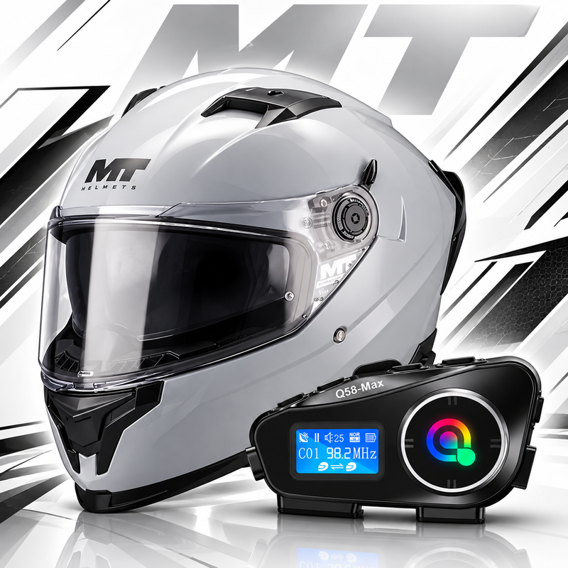 MT BRAKER GRIS + INTERCOMUNICADOR Q58