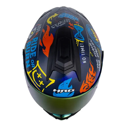 Casco HRO avatible Azul con naranja