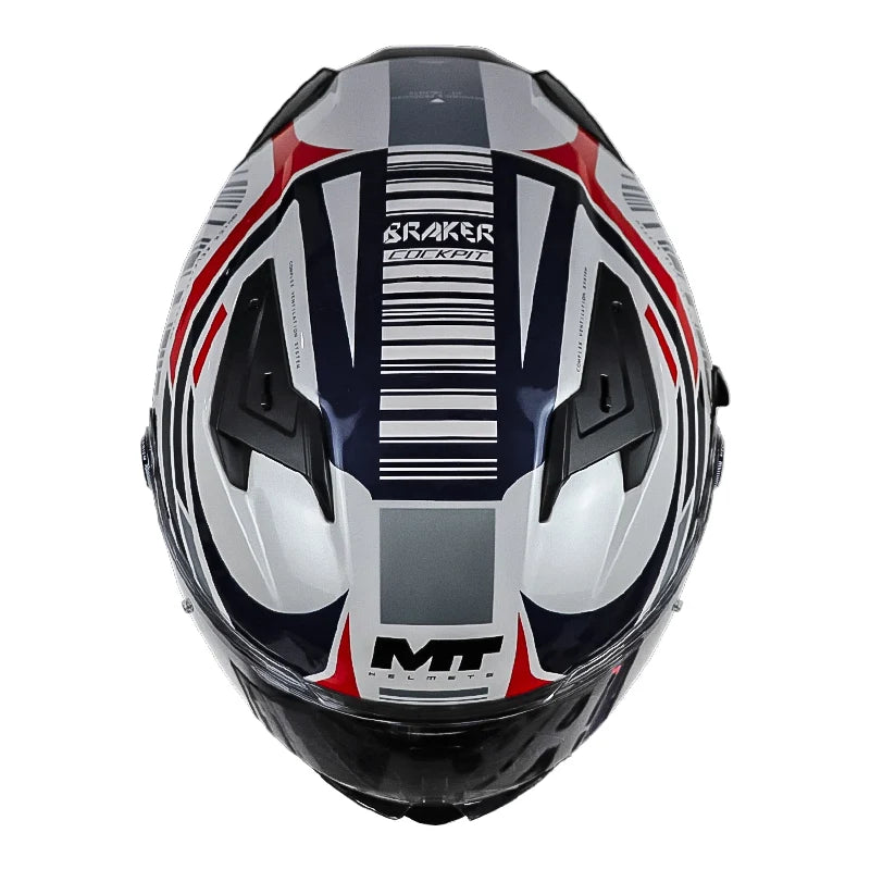 Casco Mt Braker Sv Cockpit A15 Blanco Azul Rojo