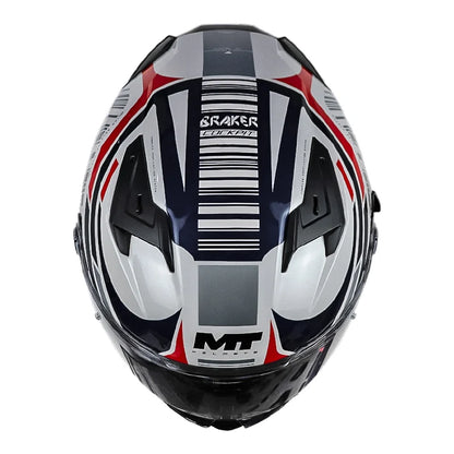Casco Mt Braker Sv Cockpit A15 Blanco Azul Rojo