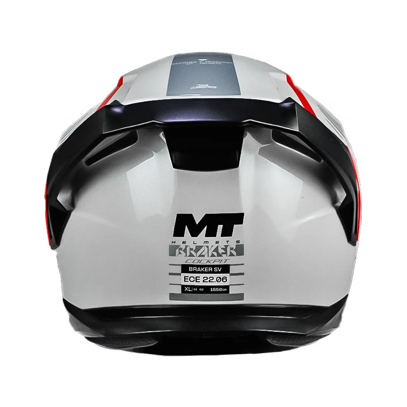 Casco Mt Braker Sv Cockpit A15 Blanco Azul Rojo