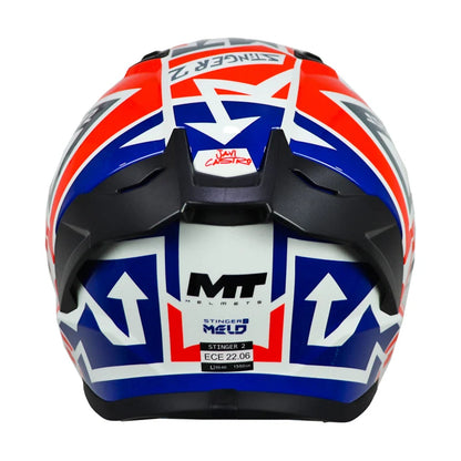 Casco Mt Stinger 2 Meld D7 Rojo Azul Gris