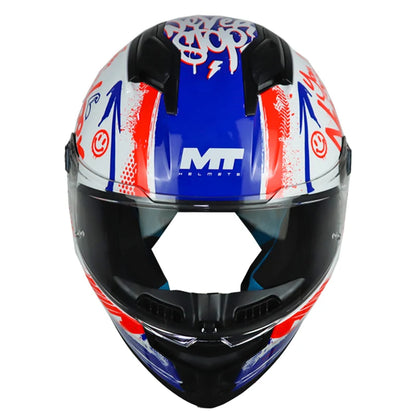 Casco Mt Stinger 2 Rocket A7 Azul Blanco Rojo