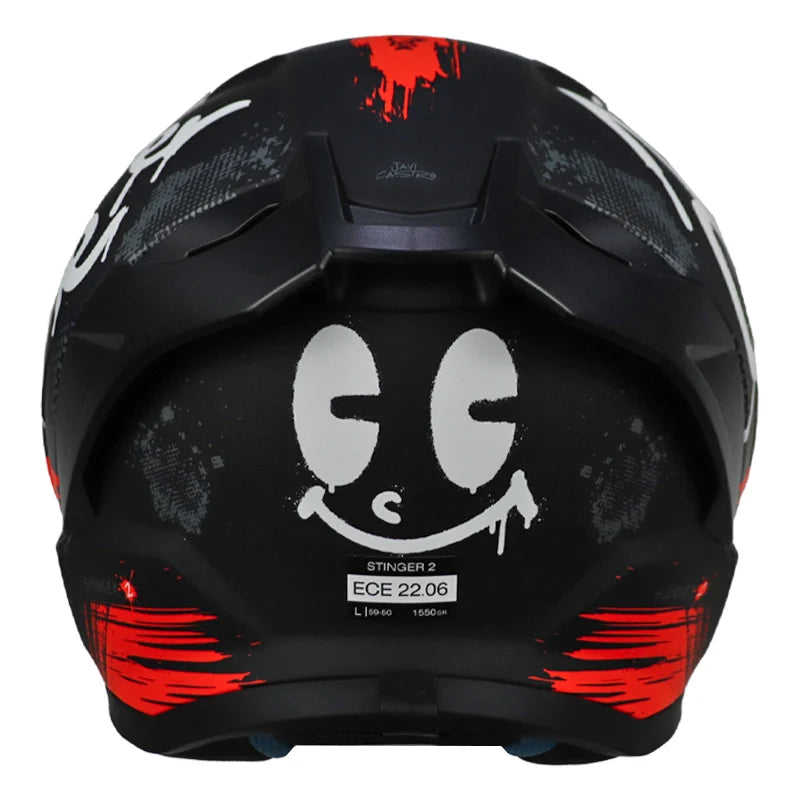 Casco Mt Stinger 2 Rocket B5 Negro Rojo
