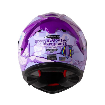 Casco SHAFT PRO SHPRO 610 DV EVO Bluer Planet PURPURA