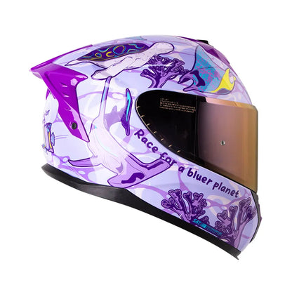 Casco SHAFT PRO SHPRO 610 DV EVO Bluer Planet PURPURA