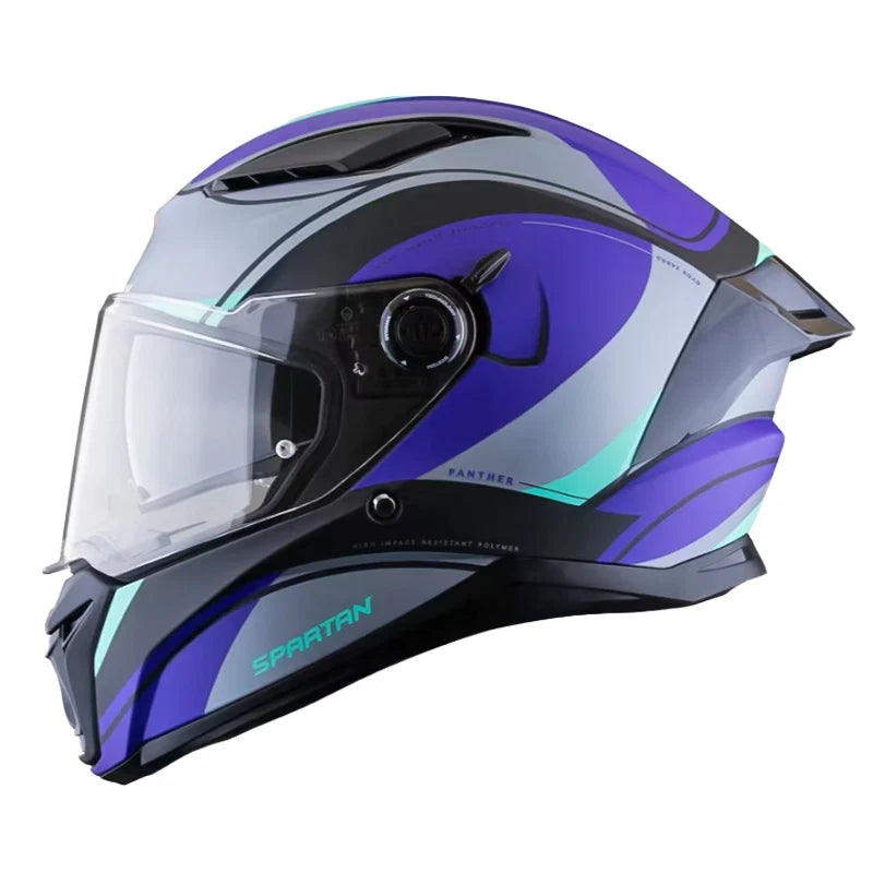 Casco Spartan Panther SV Curve Road Morado