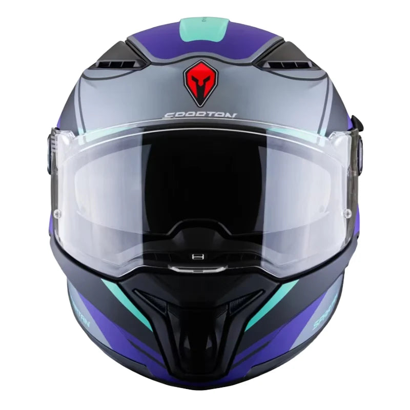 Casco Spartan Panther SV Curve Road Morado