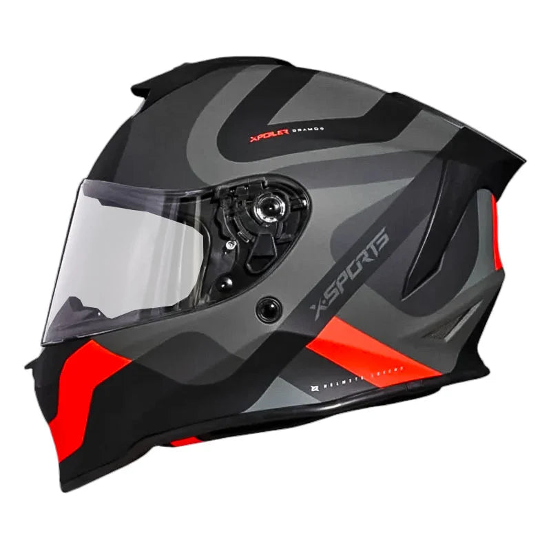 X-SPORTS V151 Brillo Gris con rojo