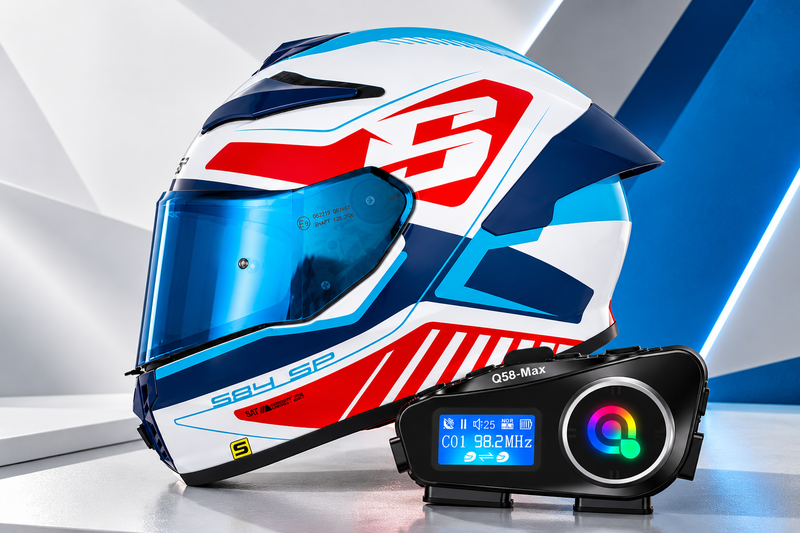 Casco Shaft 584 + Visor de color + Intercomunicador
