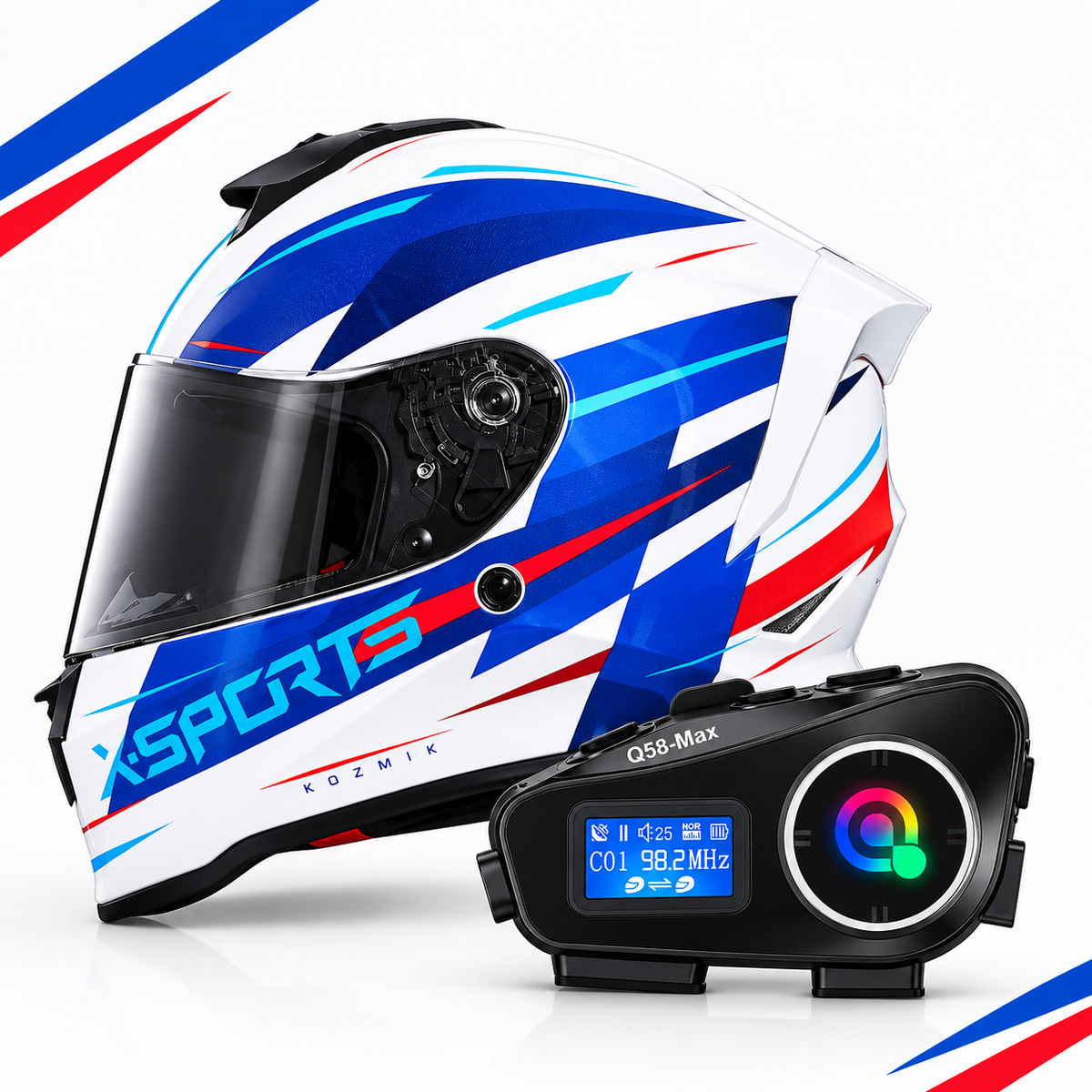 Casco X-sports + Intercomunicador