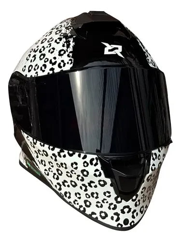 X-SPORTS V151 Brillo blanco con manchas negras