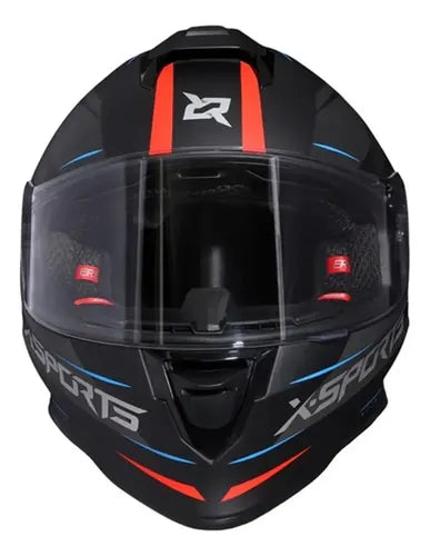 X-SPORTS V151 Brillo Negro con naranja