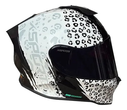X-SPORTS V151 Brillo blanco con manchas negras