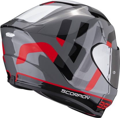 SCORPION EXO 391 AROK GRIS ROJO NEGRO BRILLO