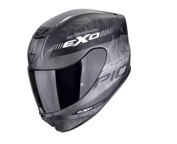 CASCO SCORPION EXO 391 AVA NEGRO MATE/ PLATEADO