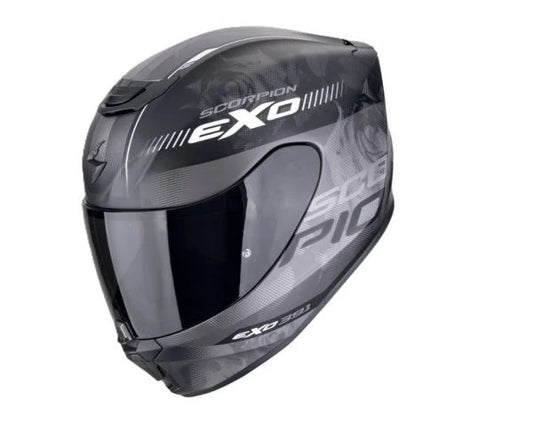CASCO SCORPION EXO 391 AVA NEGRO MATE/ PLATEADO